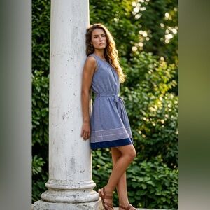 Ann Klein Womens Polka Dot Pleaded Midi Dress Size 12 100% Polyester